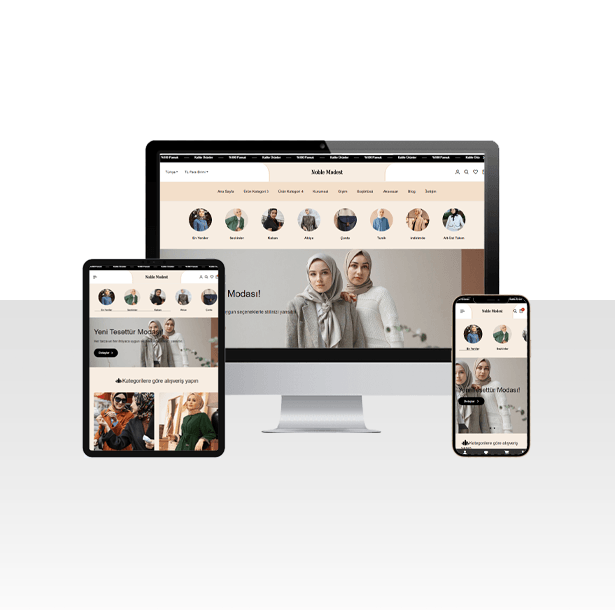 E-Ticaret Muhafazakâr Giyim Web Sitesi Paketi - Nisa (WEN411)
