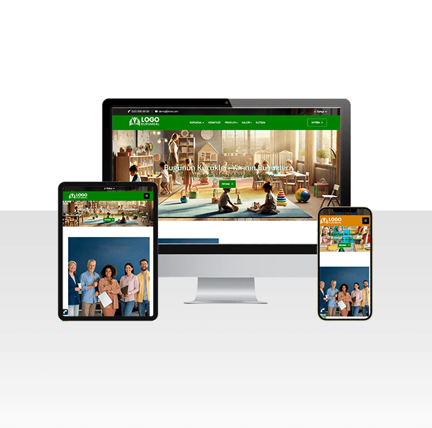 Hazır Kreş / Kolej ve Anaokulu Sitesi Web Paketi - Dalin (WEN370)