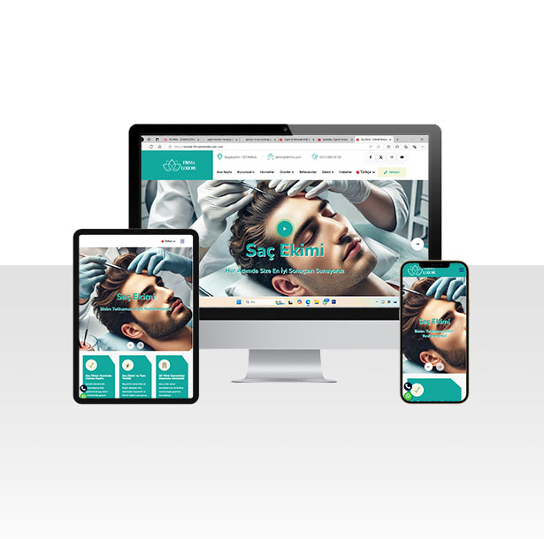 Saç Ekimi ve Estetik Merkezi Web Sitesi Paketi - Ahenk (WEN194)